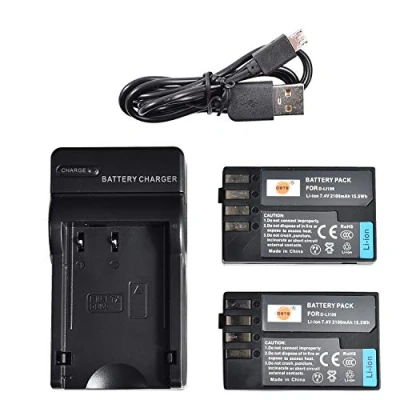 Obrázek DSTE 2 kusy baterie a 2kanálové Dual USB Quick nabíječka Kit pro Pentax D Li109 K R 30 50 500 S2 S1