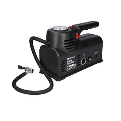 Obrázek Ferre hůl CA105 Mini pro Auto kompresor, DC 12 V a 220 s vestavěným manometr