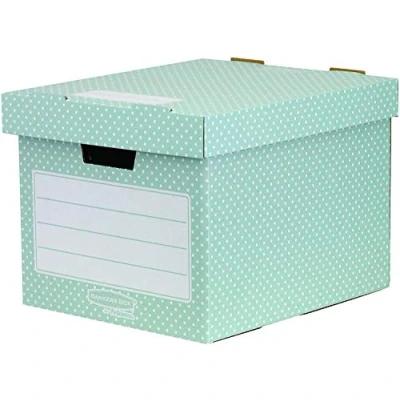 Obrázek Bankers box Úložný Style Series ze 100% recyklovaného kartonu, balení po 4 kusech, zelená/bílá