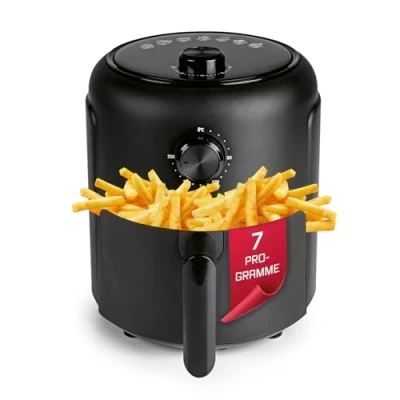 Obrázek GOURMETmaxx Horkovzdušná fritéza 2,3 l s časovačem, dotyková obrazovka 8 funkcemi a 7 programy energeticky úsporné fritování, téměř bez oleje mini trouba 1000 W