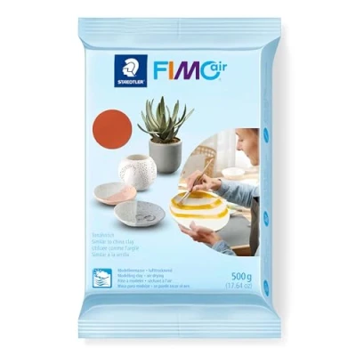 Obrázek STAEDTLER na vzduchu schnoucí modelovací hmota FIMO air, terakota, okamžitě použitelná, není nutný žádný proces hoření, 500 g, příjemný dotek, nelepí, min. 95 % přírodních surovin, 8100 76