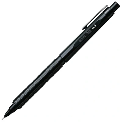 Obrázek Pentel PP3005 A ORENZNERO Druckbleistift mit automatischem Minenvorschub, bruchsichere Mine, schwarzes Metallgehäuse, 0,5mm, 1 Stück (1er Pack)