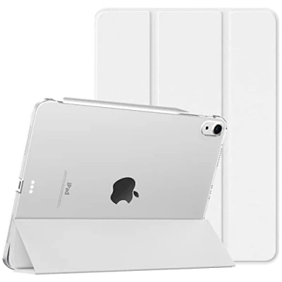 Obrázek TiMOVO pro iPad Air 11 palců pouzdro M2 2024, 6 pouzdro, 5/4. Generation (2022/2020), štíhlé ochranné s průhlednou zadní stranou, auto spánek/probuzení Case, bílé