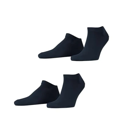 Obrázek ESPRIT pánské ponožky do tenisek Basic Uni 2 ks, prodyšné biologické bavlny, zesílené tenisek, krátké, odolné, šetrné k pokožce, protiskluzové, jednobarevné, multipack, páry, Modrá