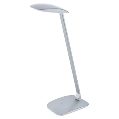 Obrázek EGLO LED stolní lampa Cajero, 1 plamenná s dotykem, stmívatelná, USB lampa, na psací stůl, minimalistický z vysoce kvalitního plastu, kancelářská ve stříbrné barvě