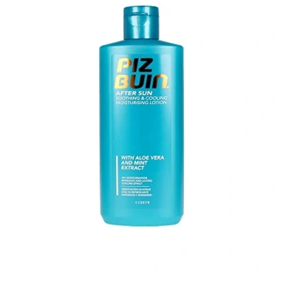 Obrázek PIZ BUIN After Sun Lotion, uklidňující tělové mléko s aloe vera, rychle se vstřebávající Après Lotion pro vlhkost po dobu 24 h, dlouhotrvající opálení (200 ml)