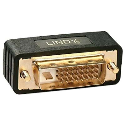 Obrázek LINDY 41098 DVI D Port Saver/zásuvkový adaptér Premium &quot;M/F&quot; černý