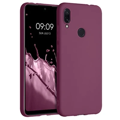 Obrázek kwmobile pouzdro kompatibilní s Xiaomi Redmi Note 7 / pro měkké TPU silikonové vhodné bezdrátové nabíjení barva bordeaux fialová
