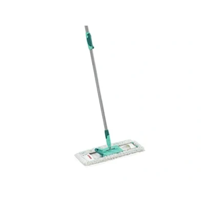 Obrázek Leifheit mop na podlahu šetrný k zádům Profi XL cotton plus telescope, s teleskopickou násadou 80 135 cm z oceli dlaždice a kamenné podlahy, uvolnění klikem nohy, otočný kloub o 360,