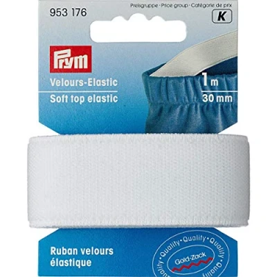 Obrázek Semišový plast Prym 30 mm bílý, 51 % PES 33 ED 16 PA