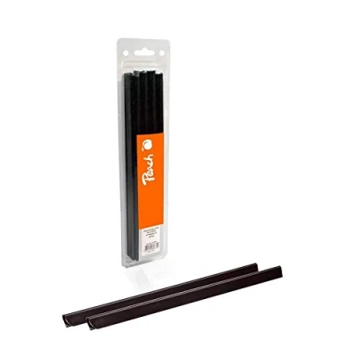 Obrázek Peach R PBS408 02 svěrné lišty DIN A4, 8 mm, 40 listů, 25 kusů, černé
