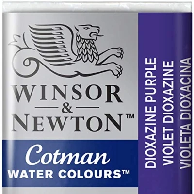 Obrázek Winsor &amp; Newton 0301231 Cotman akvarelová barva s dobrou průhledností, vynikající intenzitou tónování a dobrými vlastnostmi malby, vody v 1/2 misce dioxazinově fialová