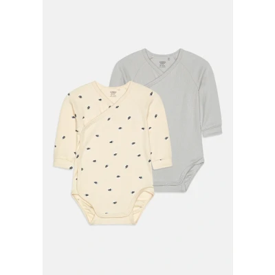 Obrázek Lindex WRAP Newborn 2 PACK Body pro děti, Velikost: 50, Light dusty blue