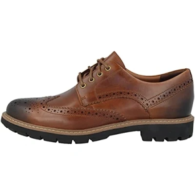 Obrázek Clarks Pánské Batcombe Wing Derbys, Dark Tan Lea.