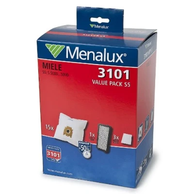 Obrázek Menalux 3101VP S5 výhodné balení Miele 15 sáčků Hepafilter F 311 3 ochranný filtr motoru, ostatní