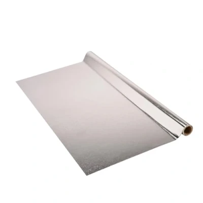 Obrázek Venilia Lepicí fólie hliník kartáčovaný kovový vzhled 45 cm x 1,5 m, tloušťka 120 μ samolepicí nábytková fólie, dekorační tapeta, kuchyňská PVC bez ftalátů Made in EU