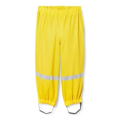 Obrázek Playshoes Unisex dětské nepromokavé kalhoty s laclem do deště bez podšívky Větru a Oblečení deště, Žluté pasu