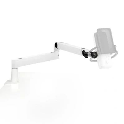 Obrázek Elgato Wave Mic Arm LP White Premium Low Profile Mikrofonarm für einen sauberen Arbeitsplatz, Tischklemme, vielseitig, voll einstellbar, ideal Podcast, Streaming, Gaming, Home Office