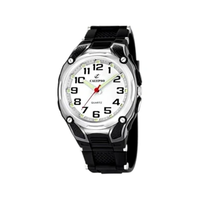 Obrázek Calypso Watches chlapecké náramkové hodinky analogové Quarz plast K5560/4, černá/bílá, Sport