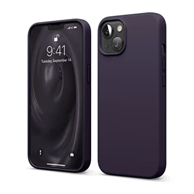 Obrázek elago Liquid Silicone Case kompatibilní s pouzdrem iPhone 13 (6,1&quot;), vysoce kvalitní silikon, ochrana na mobil po celém oboru: 3vrstvá struktura ochranné pouzdro, měkká podšívka z mikrovlákna odolná