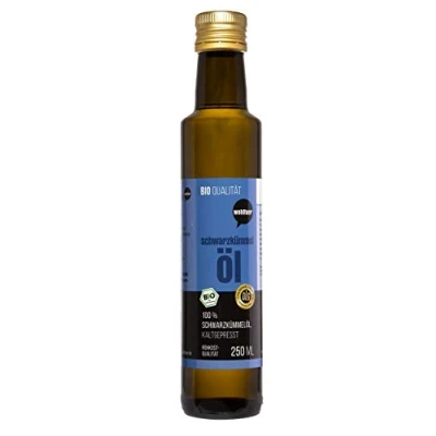 Obrázek Wohltuer bio olej z černého kmínu 250 ml lisovaný za studena v surové kvalitě I certifikované egyptské suroviny