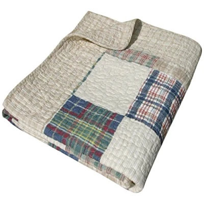 Obrázek Greenland Home Oxford Überwurfdecke, 100% Baumwolle, Hellbraun, 127 x 152,4 cm