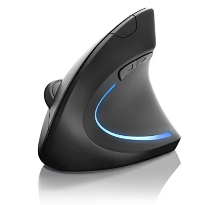 Obrázek CSL bezdrátová vertikální myš Bluetooth myš, ergonomický design prevence proti rameni myši obzvlášť šetrná k pažím pro PC laptop notebook