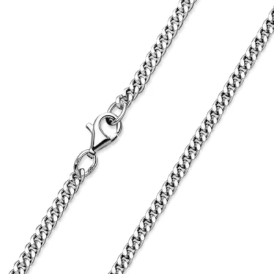 Obrázek Pancéřový řetízek od Materia, 3 mm, stříbro 925, diamantovaný, rhodiovaný na krk, pánský, dámský, stříbrný v délkách 40 80 cm # K27