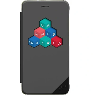 Obrázek Wiko 96321 originální Lenny 3 Wicube Flip Cover, Šedá