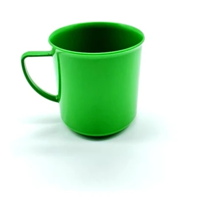 Obrázek Kimmel Pohárek s uchem, šálek na čaj, hrnek kávu, opakovaně použitelný, nerozbitný, malý 180 ml, plast, zelený