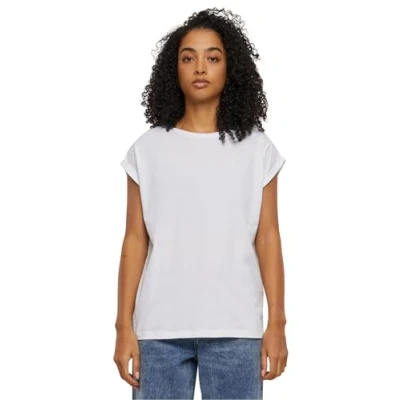 Obrázek Urban Classics Extended Shoulder Jednoduché tričko, Ženy, Velikost: XL, White