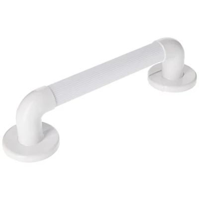 Obrázek Homecraft Moulded Fluted Grab Rail 30,5 cm, Textured White PVC, Bar with Ridges for Shower and Bath, Disabled, Injured, or Post Op, Bathroom Safety Aid (Eligible VAT relief in the UK)