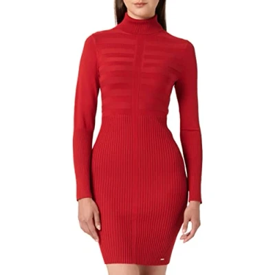 Obrázek Morgan Dámské šaty Tricot Col Roulé Rmento Casual Dress, červená (Tango Red Tango Red).