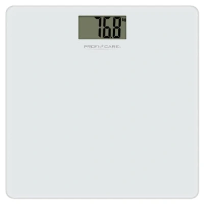 Obrázek ProfiCare® Osoby váhy se skleněným povrchem Tělesná váha s rozsahem měření 5 180 kg a velkým LCD displejem Osobní automatikou Step On digitální PC PW 3122 bílá
