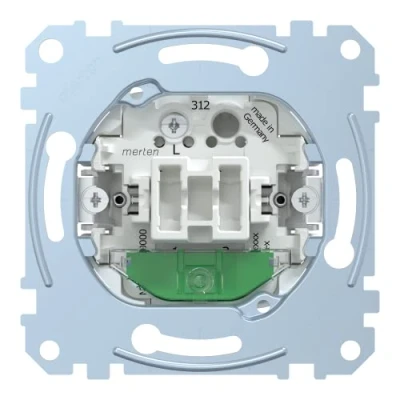 Obrázek Schneider Electric Merten MEG3536 0000 Vypínač vložka s orientačním světlem, 1pólový, 16 AX, AC 250 V, šroubovací svorky na zvedání, pod omítku pro montáž vypínače a zásuvky