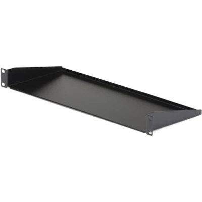 Obrázek StarTech.com 1HE police 19 palců rack dno stojan na počítač serverová skříň 17,7 cm hloubka, pevná 1U univerzální montážní do regálu 15 kg (CABSHELF1U)
