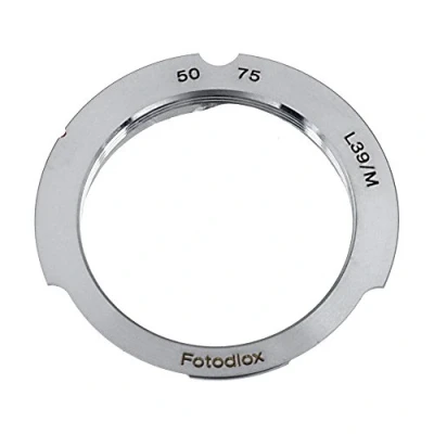 Obrázek Fotodiox Lens Mount Adaptér, M39 (39 mm X1, Thread Leica Screw Mount) to M Adapter with 50 mm/75 Frame Line, Fits pro Monochrome, M8.2, M9, M9 P, M10 and Ricoh GXR A12