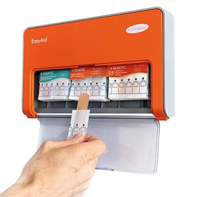 Obrázek ACTIOMEDIC EasyAid zásobník náplastí Standard 2 včetně 75 Strips s kanbansystémem a montážním materiálem, oranžový, 1 kus (balení produktu se může lišit)