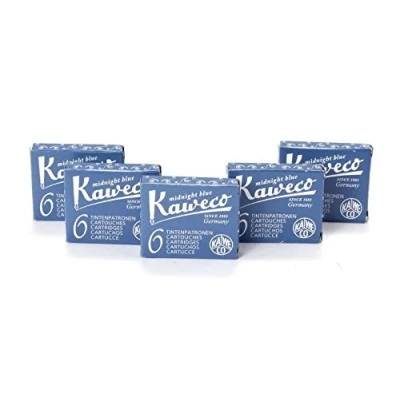 Obrázek Kaweco Fountain Pen 30 Ink Cartridges Short Blue/Black by