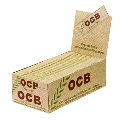 Obrázek OCB Organic Hemp Regular cigaretový papír z bio konopí nebělený 2 krabice (100 sešitů)