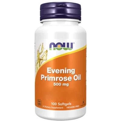 Obrázek Now Foods, Evening Primrose Oil (pupalkový olej), s kyselinou gamalinolenovou, 500 mg, 100 měkkých tobolek, laboratorně testováno, bez sóji, lepku, genetického inženýrství