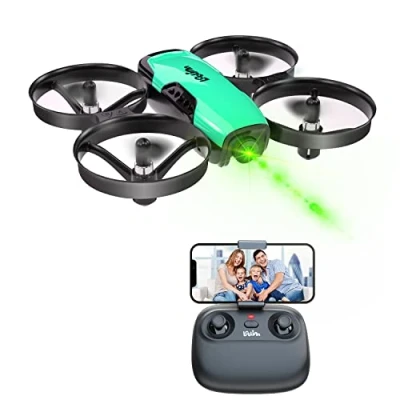 Obrázek Loolinn dron s kamerou jako dárek pro děti mini dálkové ovládání videem a fotografiemi/nastavitelná kamera/dvě baterie/ověřený certifikát C0 (dárek chlapce dívky)