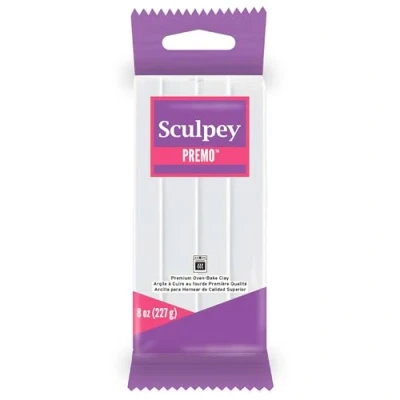 Obrázek polyform Sculpey Premo Polymer Ofen Back Ton, weiß, ungiftig, 237 ml, ideal für Schmuckherstellung, Urlaub, DIY, gemischte Medien und Heimdekor Projekte. Premium Tiere Künstler.