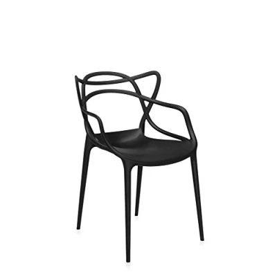 Obrázek Kartell Masters, židle, černá, 4dílná sada