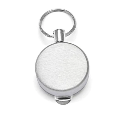 Obrázek WEDO 2624528 pásek klip, s vytahovací šňůrkou na klíče z polyesteru 71,5 cm, kryt ušlechtilé oceli, stříbrné