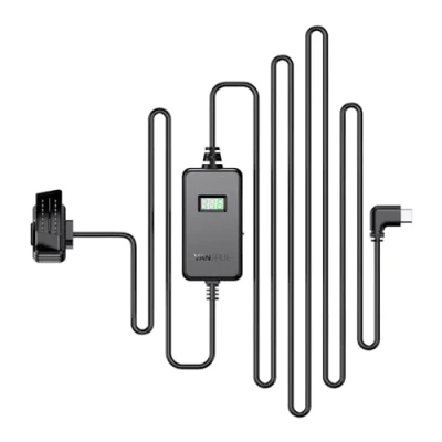 Obrázek Vantrue USB C displej OBD Hardwire se 3 stupni pro všechny držáky Dash Cam držák, ochrana proti nízkému napětí 11. 6 V/12 V/12, 4 V, 23. V/24 V/24, parkovací monitorování 24 hodin,