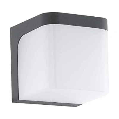 Obrázek EGLO venkovní nástěnná LED lampa Jorba, 1 plamenné svítidlo, nástěnné svítidlo z litého hliníku a plastu, barva: antracit, bílá, IP44