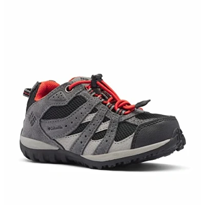 Obrázek Columbia Childrens Redmond Waterproof Trekingové boty pro děti, Velikost: 25, Black/flame Kůže a textil