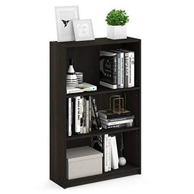 Obrázek Furinno JAYA Simple Home knihovna se 3 úrovněmi a nastavitelným regálem, espresso