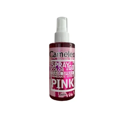 Obrázek Cameleo Spray &amp; Go Barevný sprej na vlasy růžová pro blond, platinové blond a šedé jednoduše nastříkejte hotovo polopermanentní okamžitý výsledek karnevalová barva